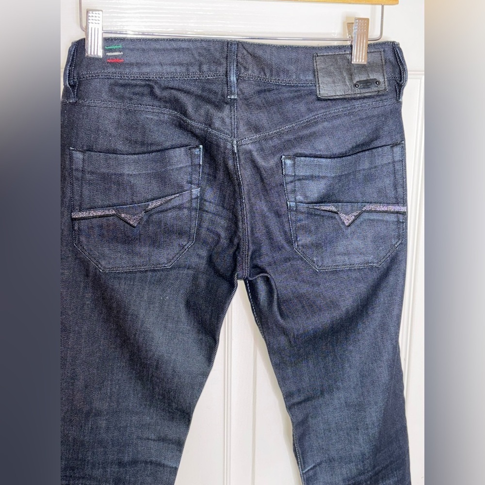 Diesel Nevy Slim Straight Stretch Jeans Low Dark Wash 26x30 Italy (2009) Women's - Picture 12 of 13